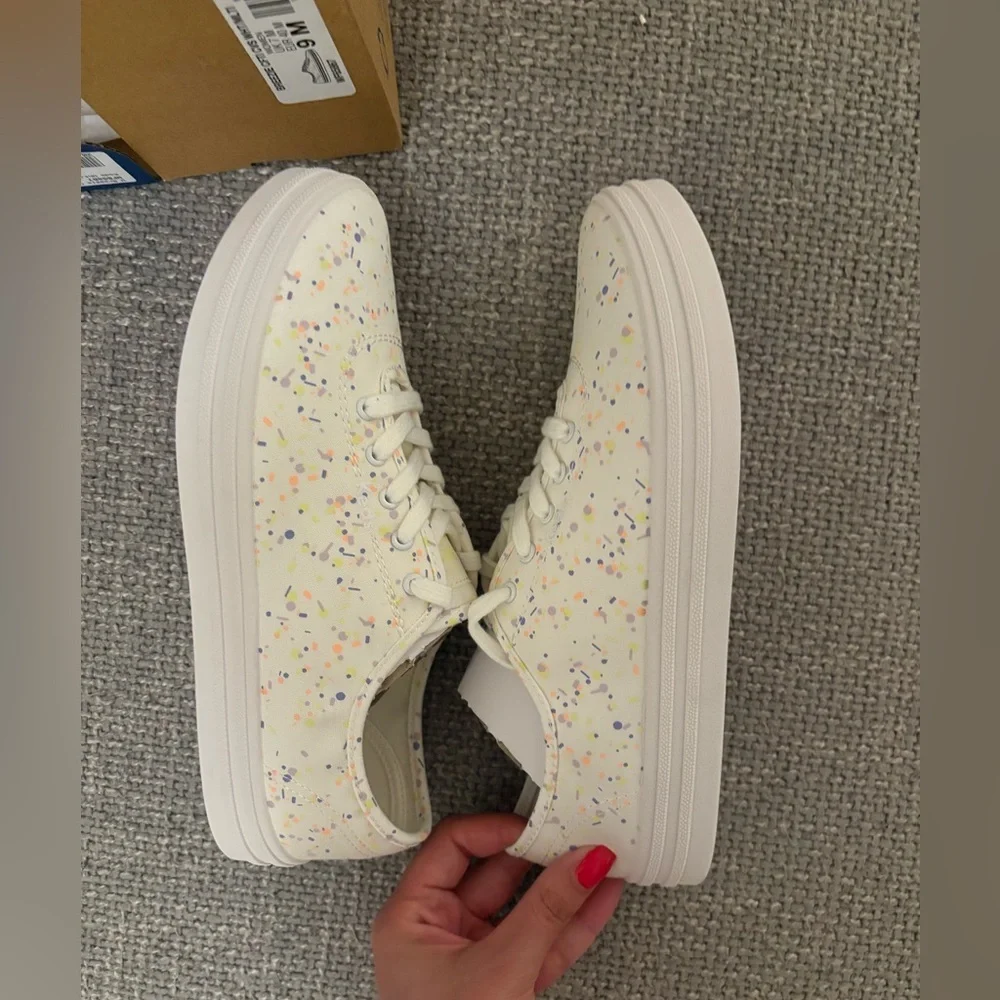Keds Breezie Confetti Canvas Sneakers White Multi 9 Women New in Box WF65867 - Picture 14 of 16